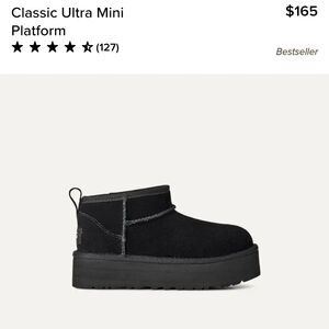 UGG Classic Ultra Mini Platform Kids Boots in Black